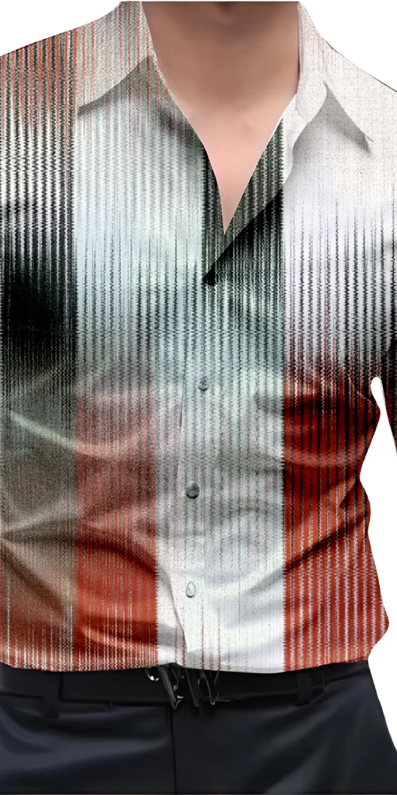 Green And White Mens Wear Printed Shirt