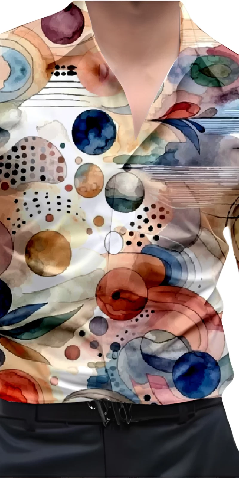 Blue And White Mens Wear Printed Shirt