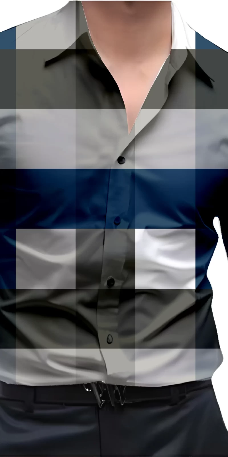 Grey And White Mens Wear Printed Shirt