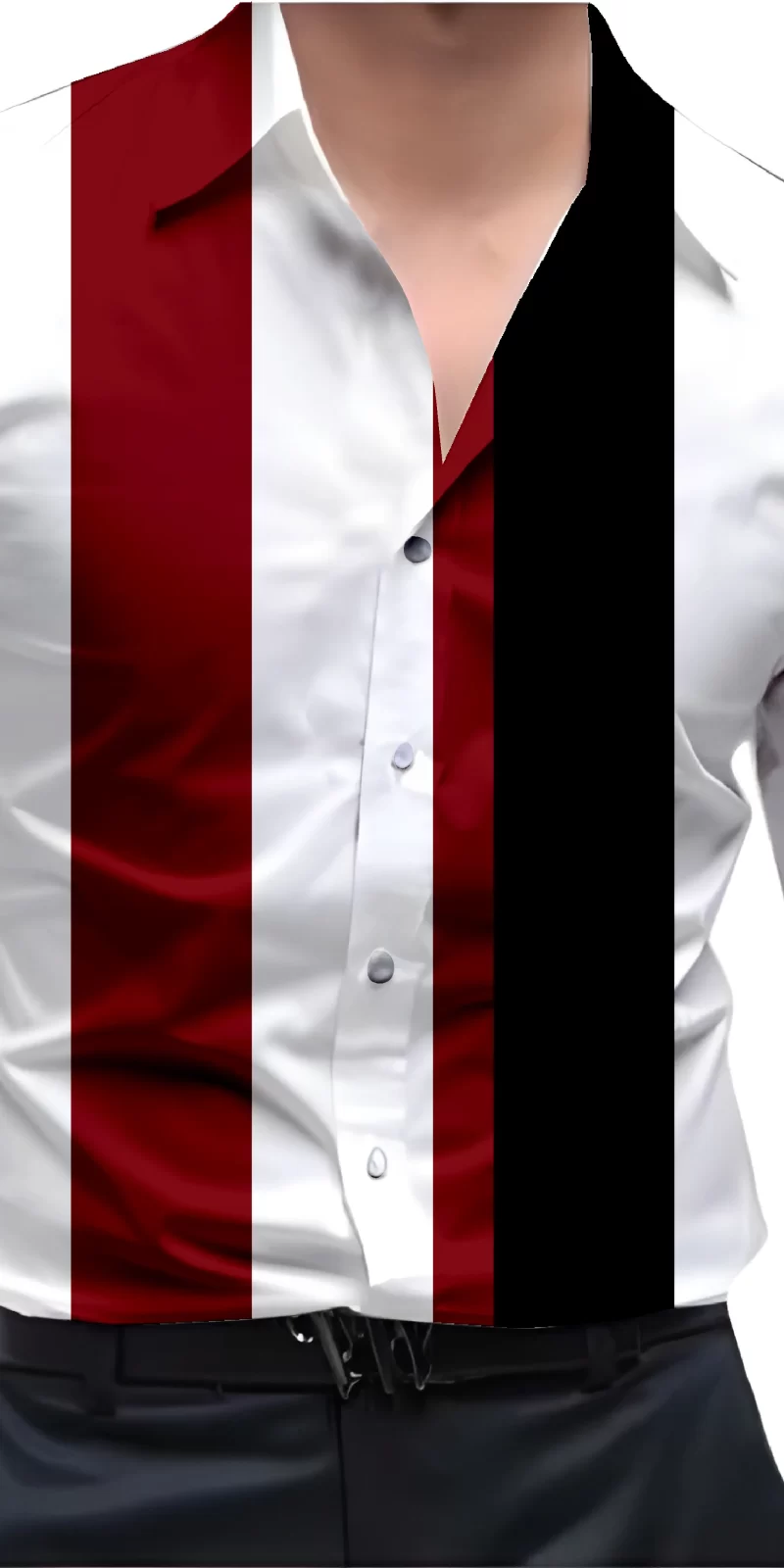 Red And White Mens Wear Printed Shirt