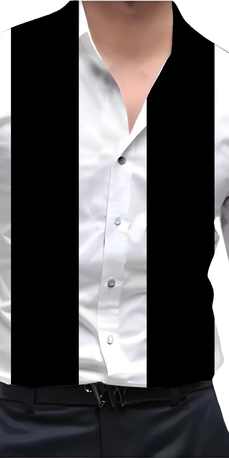 Black And White Mens Wear Printed Shirt