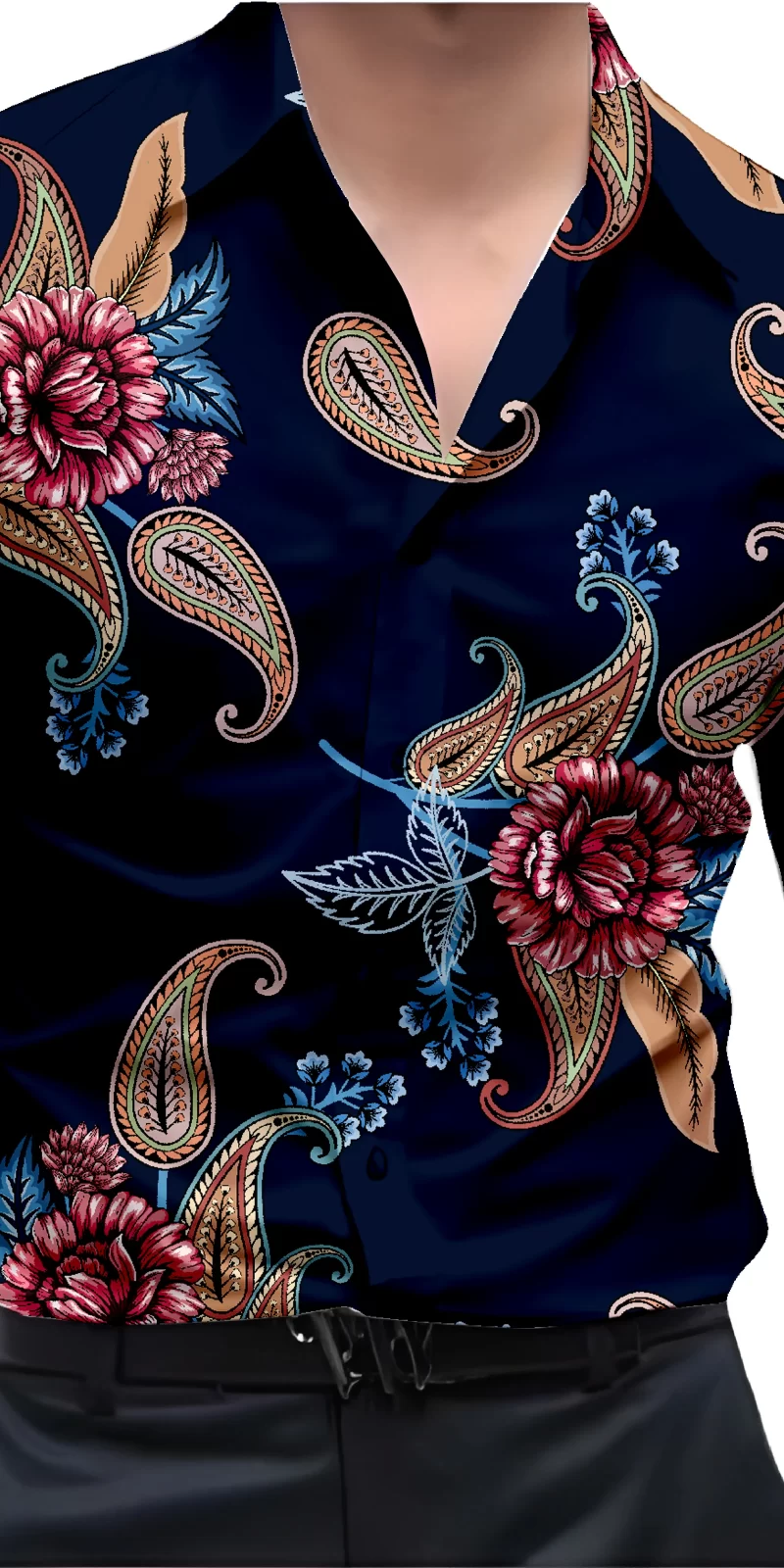 Brown And White Mens Wear Printed Shirt